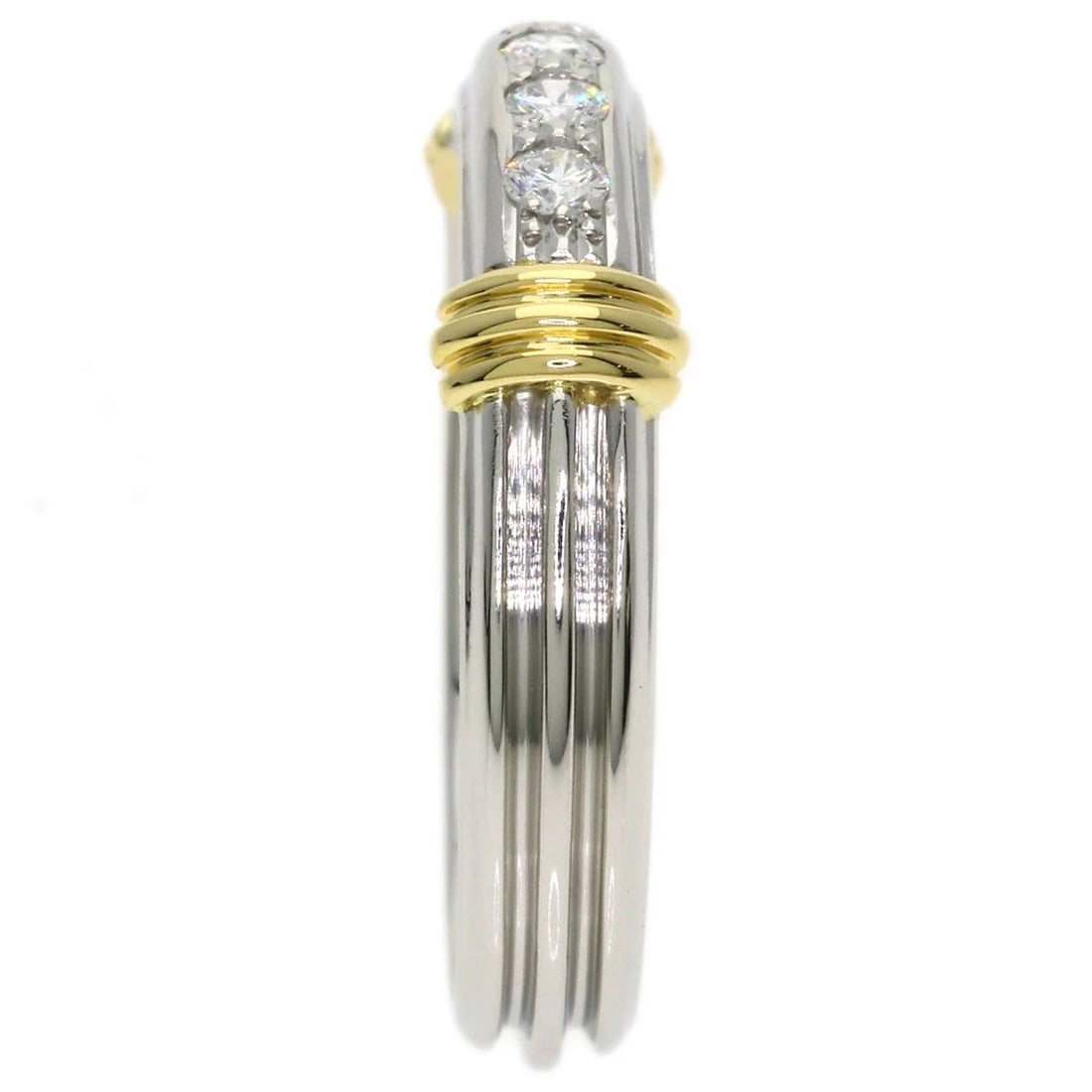DIOR DIAMOND RING K18 YELLOW GOLD PT950