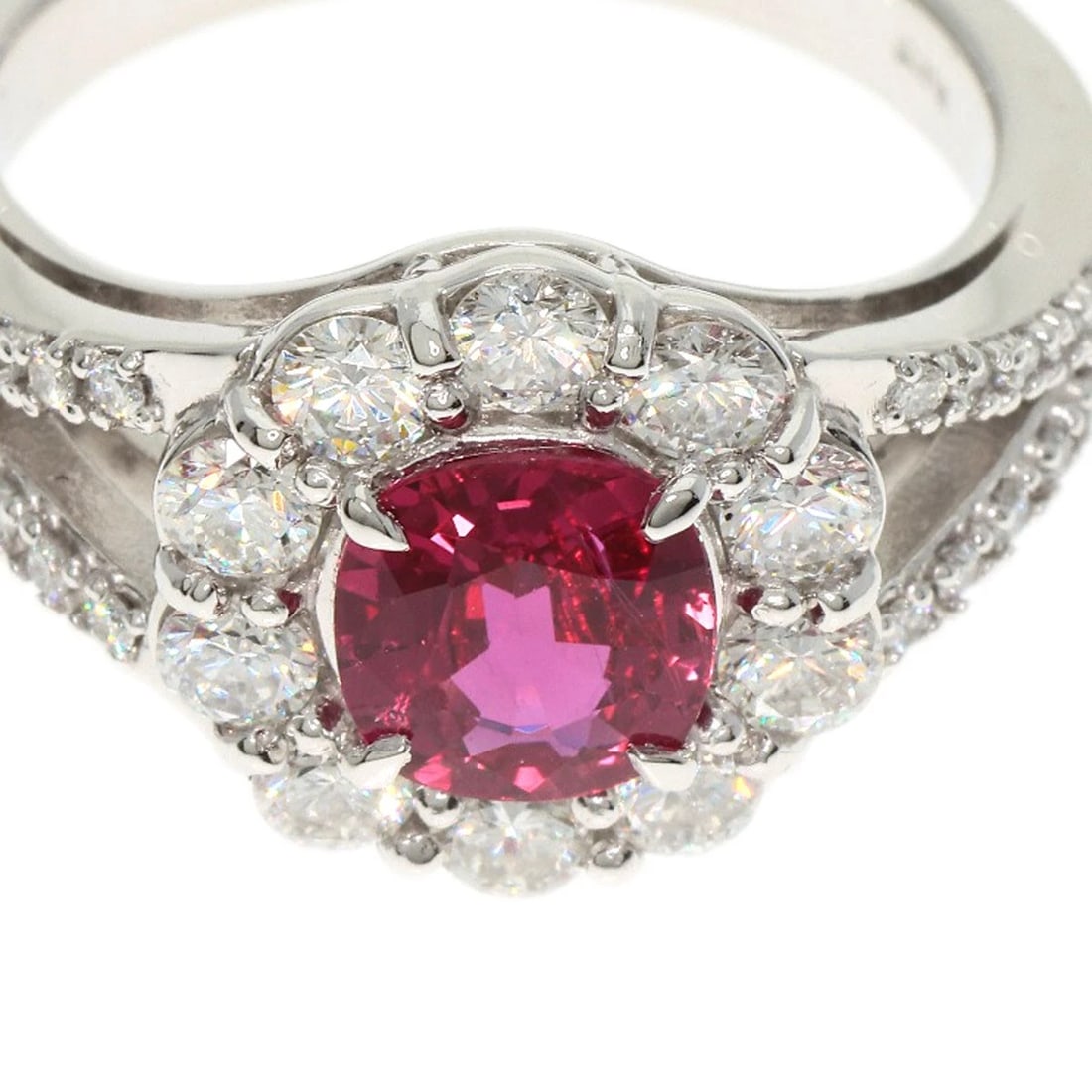 RUBY DIAMOND RING PLATINUM PT900 - 5