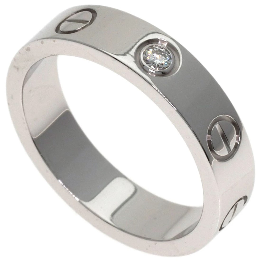 CARTIER RING K18 WHITE GOLD: CARTIER Ring K18 White Gold Brand: CARTIER Type/Style: Ring Material: K18 White Gold Main Stone Natural Color: Silver Size: 3.75(US) Accessories: None Accessories Notice: When purchasing p