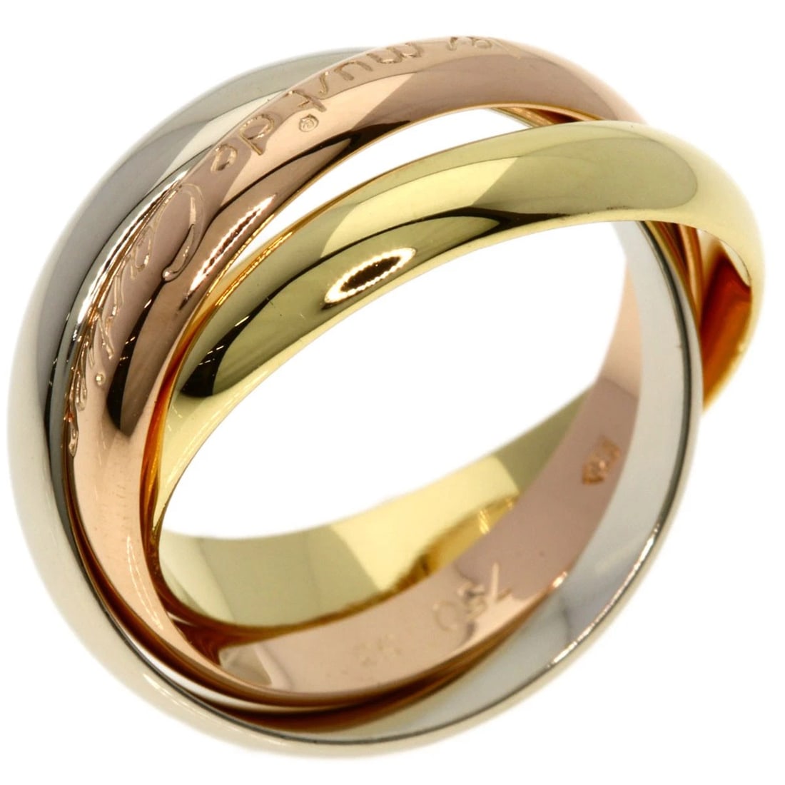 CARTIER 0 RING K18 YELLOW GOLD K18 WHITE GOLD: CARTIER 0 Ring K18 Yellow Gold K18 White Gold Brand: CARTIER Type/Style: Ring Material: K18 Yellow Gold/K18 White Gold/18K Pink Gold Color: Gold Size: 5.25(US) Accessories: None Accessorie