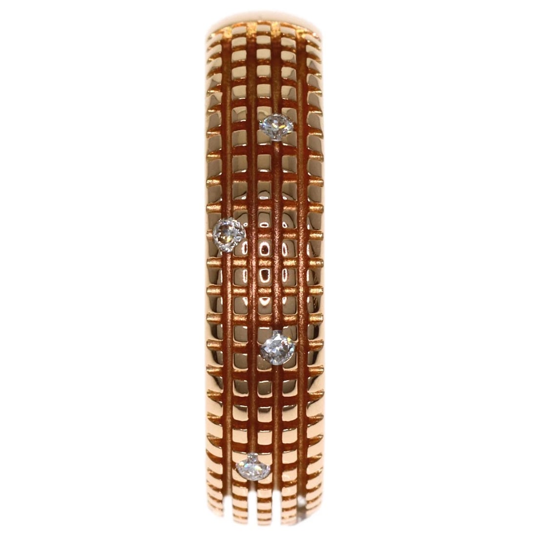 DAMIANI METROPOLITAN DIAMOND RING K18 PINK GOLD: Damiani Metropolitan Diamond Ring K18 Pink Gold Brand: Damiani Type/Style: Ring Material: K18 Pink Gold Color: Gold Size: 4.25(US) Accessories: None Accessories Notice: When purchasing pre