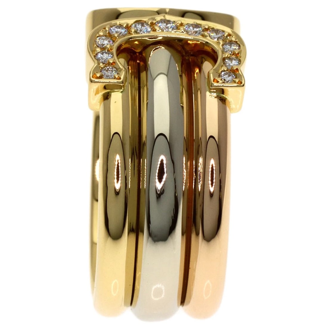 CARTIER RING DIAMOND RING K18 YELLOW GOLD K18 WHITE GOLD: CARTIER ring Diamond Ring K18 Yellow Gold K18 White Gold Brand: CARTIER Type/Style: Ring Material: K18 Yellow Gold/K18 White Gold/18K Pink Gold Main Stone Natural Color: Gold Size: 5(US) Accessori