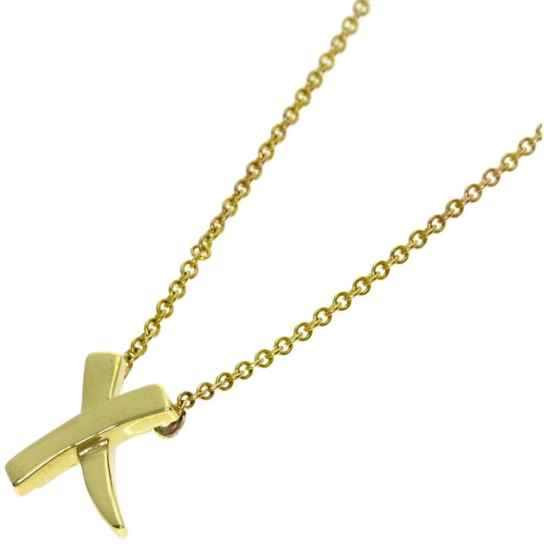 TIFFANY&CO. NECKLACE K18 YELLOW GOLD: TIFFANY&Co. Necklace K18 Yellow Gold Brand: TIFFANY&Co. Type/Style: Necklace Material: K18 Yellow Gold Color: Gold Size: Chain Length:15.7inch/40cm Chain Width:0.4inch/1mm Top Size:0.4inch/10.4x8.3x2.