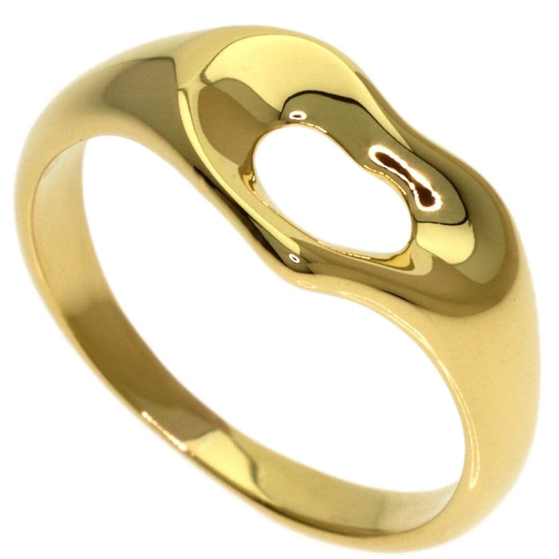 TIFFANY&CO. OPEN HEART RING K18 YELLOW GOLD: TIFFANY&Co. Open heart Ring K18 Yellow Gold Brand: TIFFANY&Co. Type/Style: Ring Material: K18 Yellow Gold Color: Gold Size: 6.5(US) Accessories: None Accessories Notice: When purchasing pr