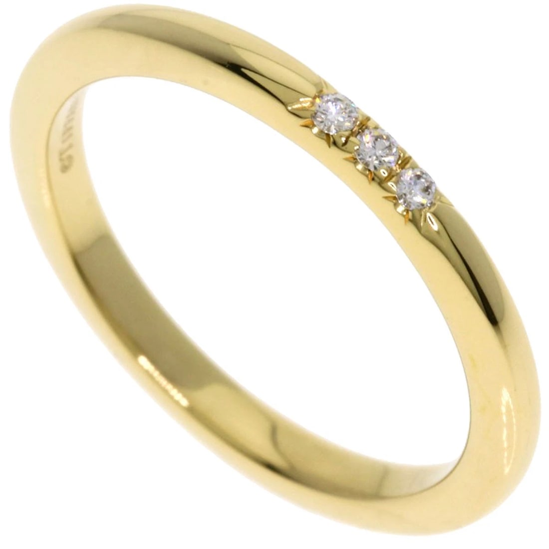 TIFFANY&CO. DIAMOND RING K18 YELLOW GOLD: TIFFANY&Co. Diamond Ring K18 Yellow Gold Brand: TIFFANY&Co. Type/Style: Ring Material: K18 Yellow Gold Color: Gold Size: 4(US) Accessories: None Accessories Notice: When purchasing pre-own
