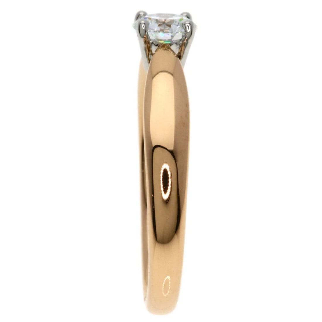 TIFFANY&CO. HARMONY SOLITAIRE DIAMOND RING K18 PINK GOLD PT950: TIFFANY&Co. Harmony Solitaire Diamond Ring K18 Pink Gold PT950 Brand: TIFFANY&Co. Type/Style: Ring Material: K18 Pink Gold/PT950 Main Stone Natural Color: Silver Size: 3.5(US) Accessories: None