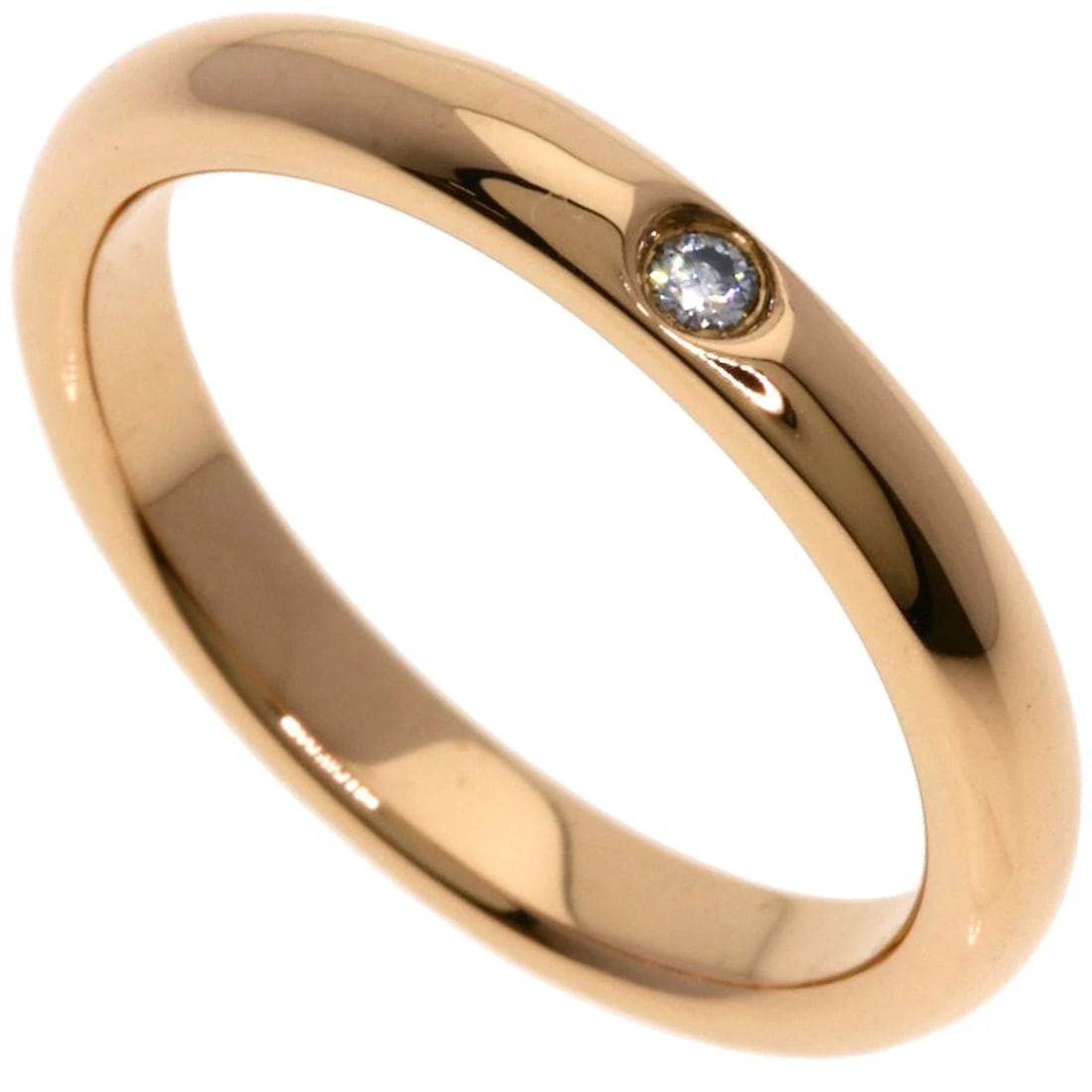 TIFFANY&CO. DIAMOND RING K18 PINK GOLD: TIFFANY&Co. Diamond Ring K18 Pink Gold Brand: TIFFANY&Co. Type/Style: Ring Material: K18 Pink Gold Color: Gold Size: 5.5(US) Accessories: None Accessories Notice: When purchasing pre-owned