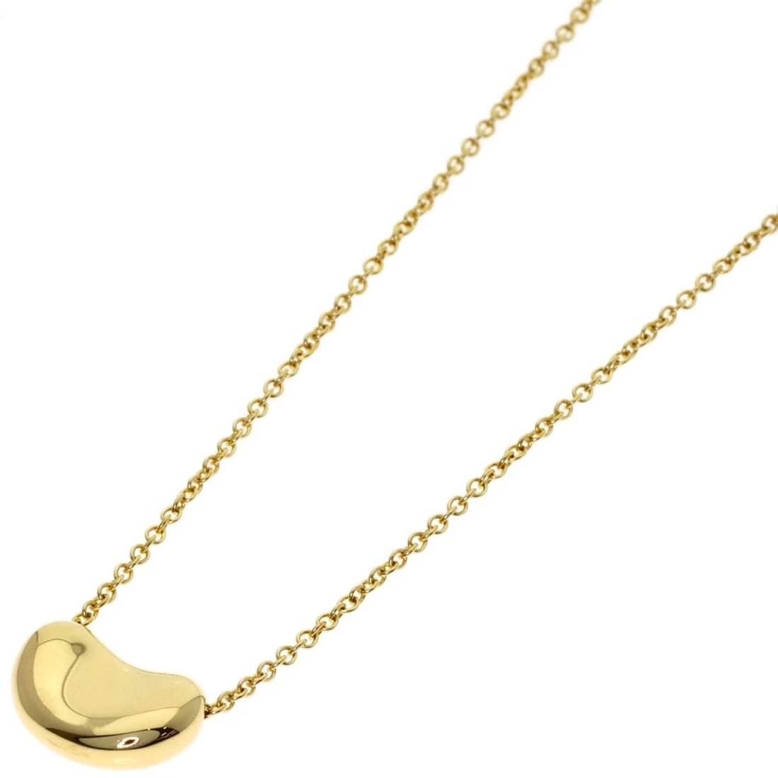 TIFFANY&CO. BEAN NECKLACE K18 YELLOW GOLD: TIFFANY&Co. Bean Necklace K18 Yellow Gold Brand: TIFFANY&Co. Type/Style: Necklace Material: K18 Yellow Gold Color: Gold Size: Chain Length:15.9inch/40.5cm Chain Width:0.4inch/1.1mm Top