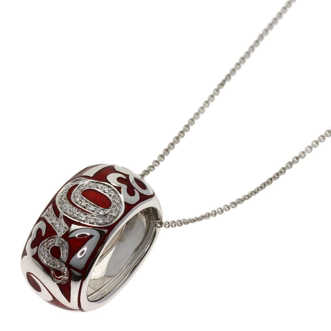 FRANCK MULLER DIAMOND NECKLACE K18 WHITE GOLD: FRANCK MULLER Diamond Necklace K18 White Gold Brand: FRANCK MULLER Type/Style: Necklace Material: K18 White Gold Main Stone Natural Color: Silver Size: Chain Length:18.5inch/47cm Chain Width:0.5inch/1