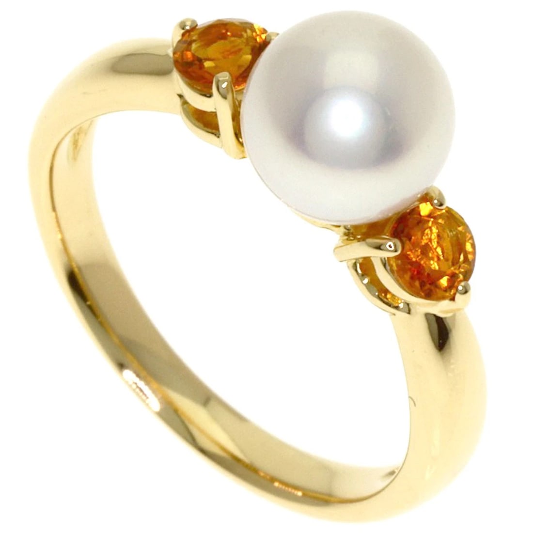 TASAKI PEARL CITRIN RING K18 YELLOW GOLD: TASAKI Pearl Citrin Ring K18 Yellow Gold Brand: TASAKI Type/Style: Ring Material: K18 Yellow Gold Color: Gold Size: 3.75(US) Accessories: None Accessories Notice: When purchasing pre-owned