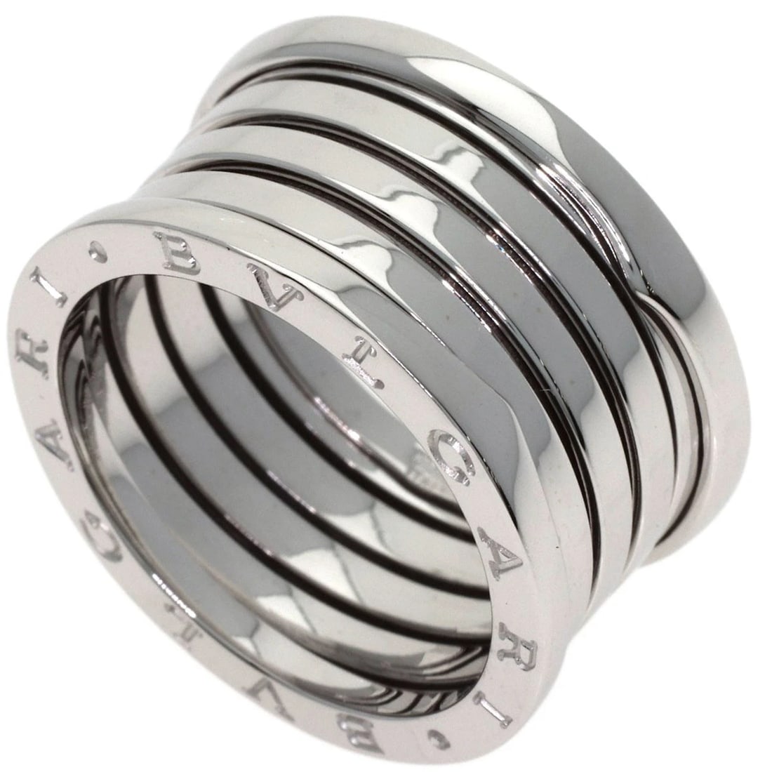 BVLGARI RING K18 WHITE GOLD: BVLGARI Ring K18 White Gold Brand: BVLGARI Type/Style: Ring Material: K18 White Gold Color: Silver Size: 10.25(US) Accessories: None Accessories Notice: When purchasing pre-owned goods, please refer