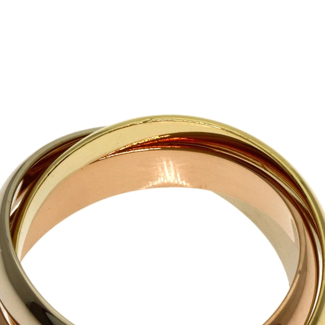 CARTIER TRINITY RING K18 YELLOW GOLD K18 WHITE GOLD: CARTIER Trinity Ring K18 Yellow Gold K18 White Gold Brand: CARTIER Type/Style: Ring Material: K18 Yellow Gold/K18 White Gold/18K Pink Gold Color: Gold Size: 5(US) Accessories: None Accessories