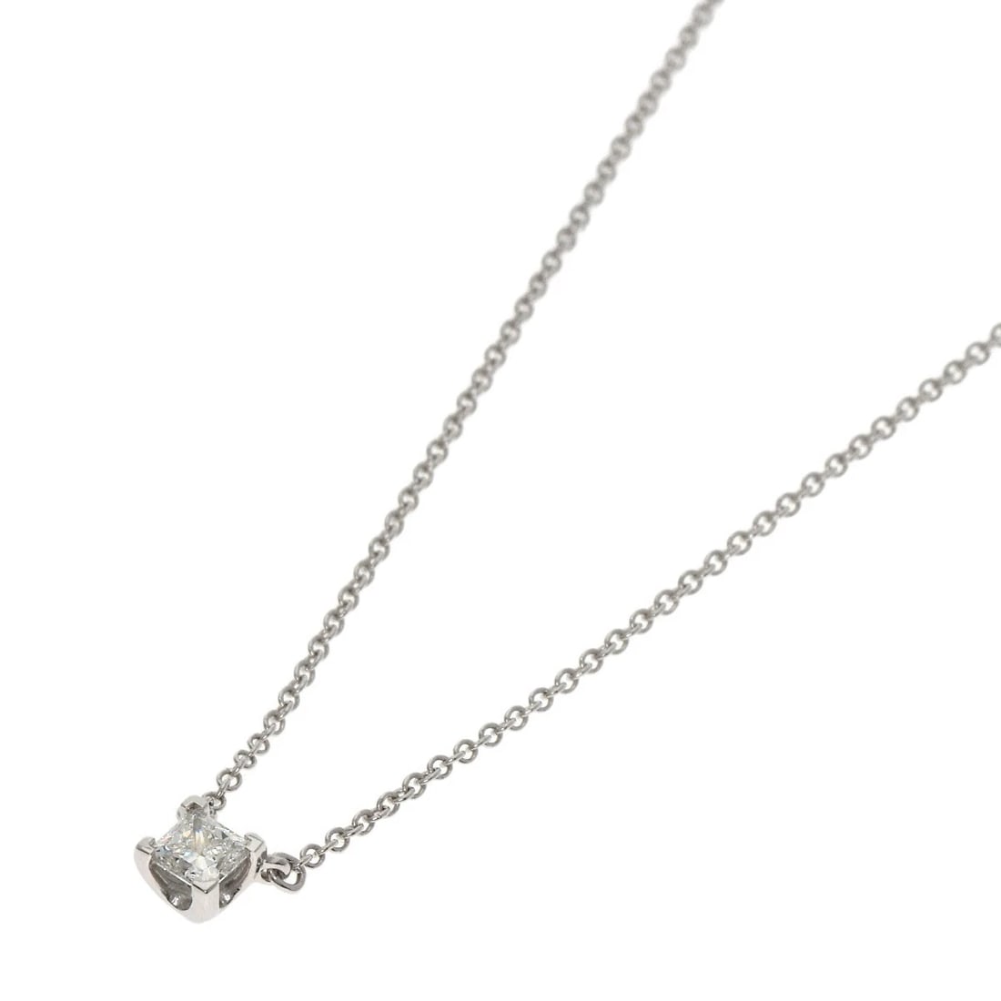 TIFFANY&CO. DIAMOND NECKLACE PLATINUM PT950: TIFFANY&Co. Diamond Necklace Platinum PT950 Brand: TIFFANY&Co. Type/Style: Necklace Material: Platinum PT950 Main Stone Natural Color: Silver Size: Chain Length:15.7inch/40cm Chain Width:0.4inch/1.1mm