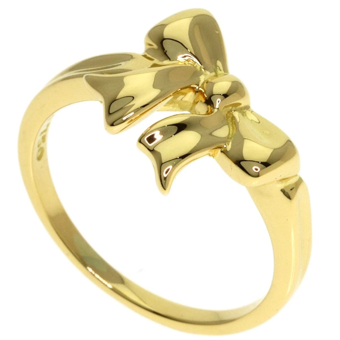 TIFFANY&CO. RIBBON RING K18 YELLOW GOLD: TIFFANY&Co. ribbon Ring K18 Yellow Gold Brand: TIFFANY&Co. Type/Style: Ring Material: K18 Yellow Gold Color: Gold Size: 6.5(US) Accessories: None Accessories Notice: When purchasing pre-ow