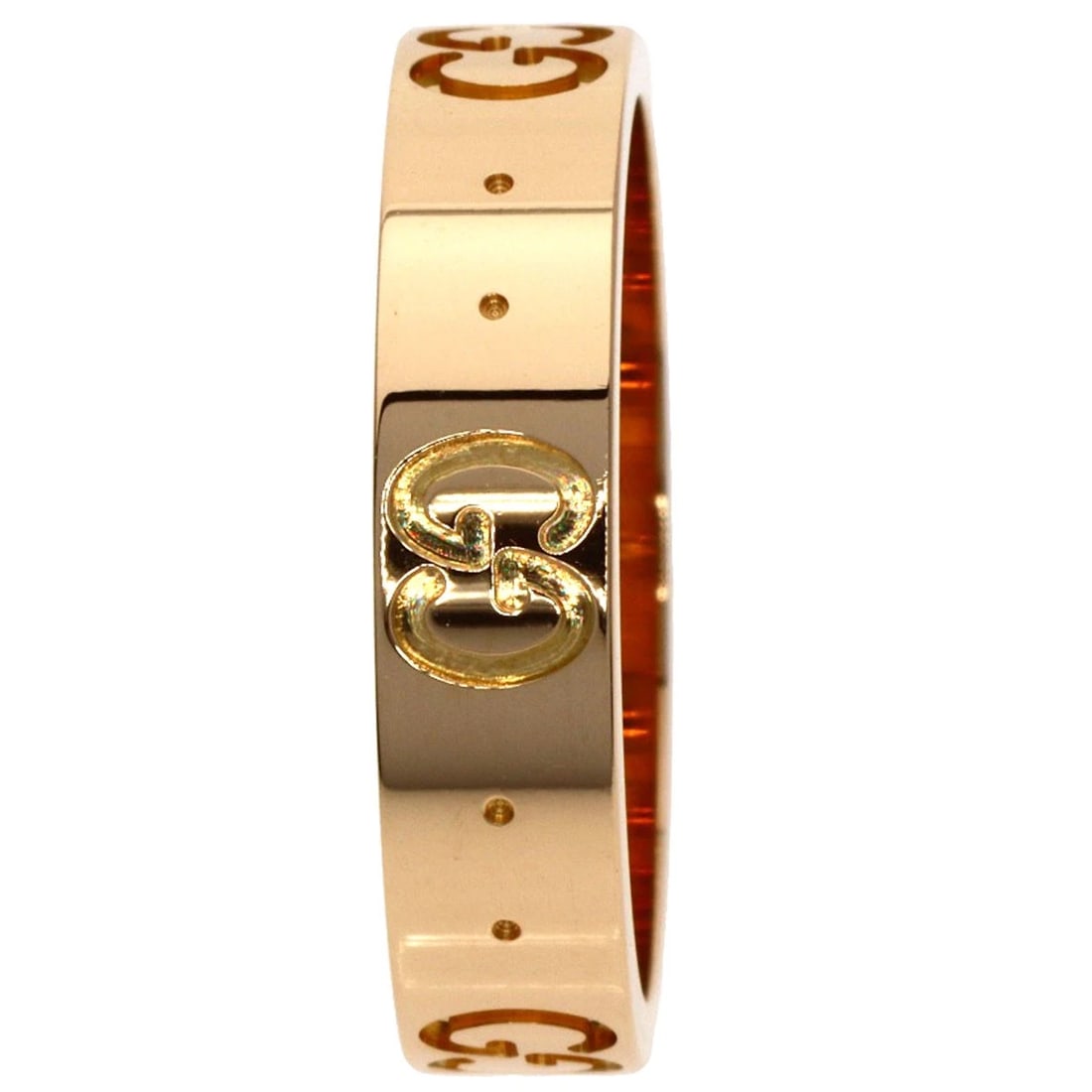 GUCCI RING K18 PINK GOLD: GUCCI Ring K18 Pink Gold Brand: GUCCI Type/Style: Ring Material: K18 Pink Gold Color: Gold Size: 4.5(US) Accessories: None Accessories Notice: When purchasing pre-owned goods, please refer