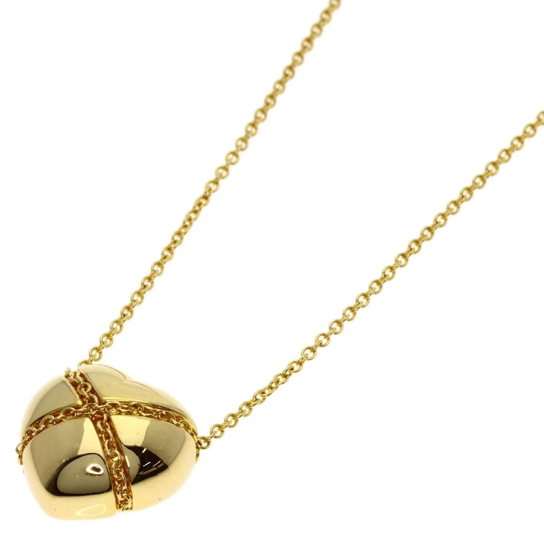 TIFFANY&CO. CHAIN CROSS HEART NECKLACE K18 YELLOW GOLD: TIFFANY&Co. Chain Cross Heart Necklace K18 Yellow Gold Brand: TIFFANY&Co. Type/Style: Necklace Material: K18 Yellow Gold Color: Gold Size: Chain Length:18.1inch/46cm Chain Width:0.5inch/1.2mm Top Size