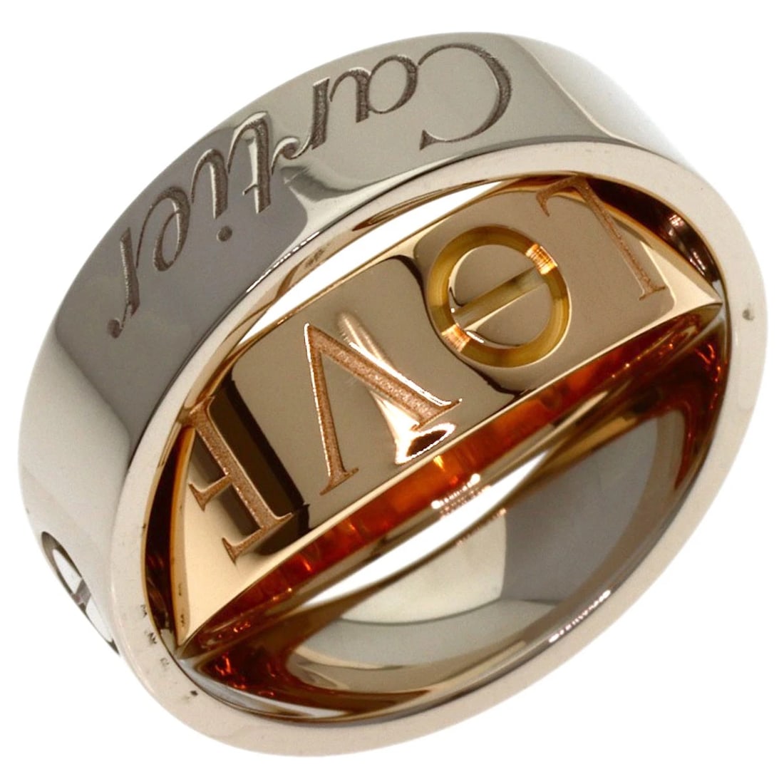 CARTIER RING K18 WHITE GOLD 18K PINK GOLD