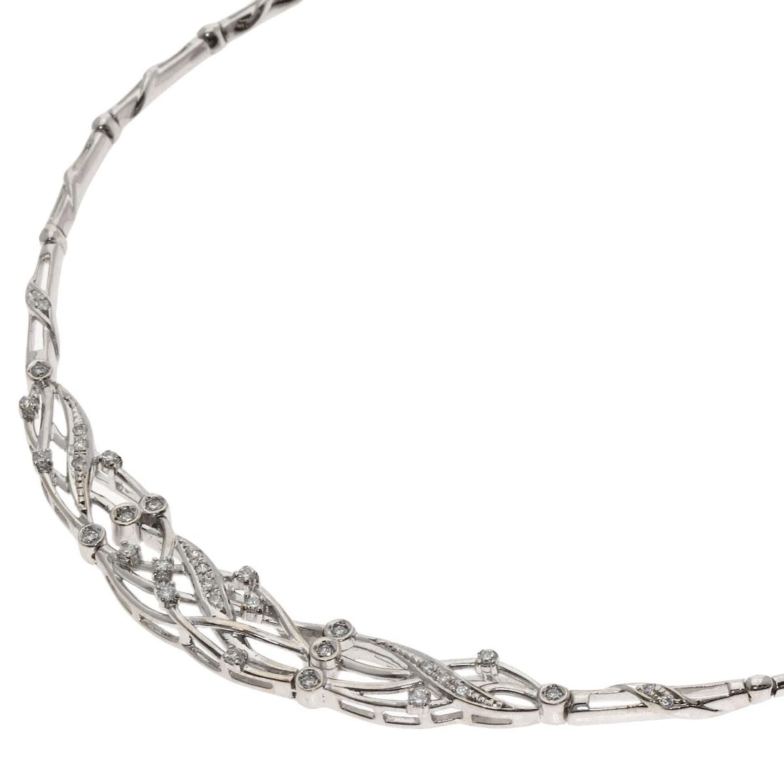 DIAMOND NECKLACE K18 WHITE GOLD (1 of 4)