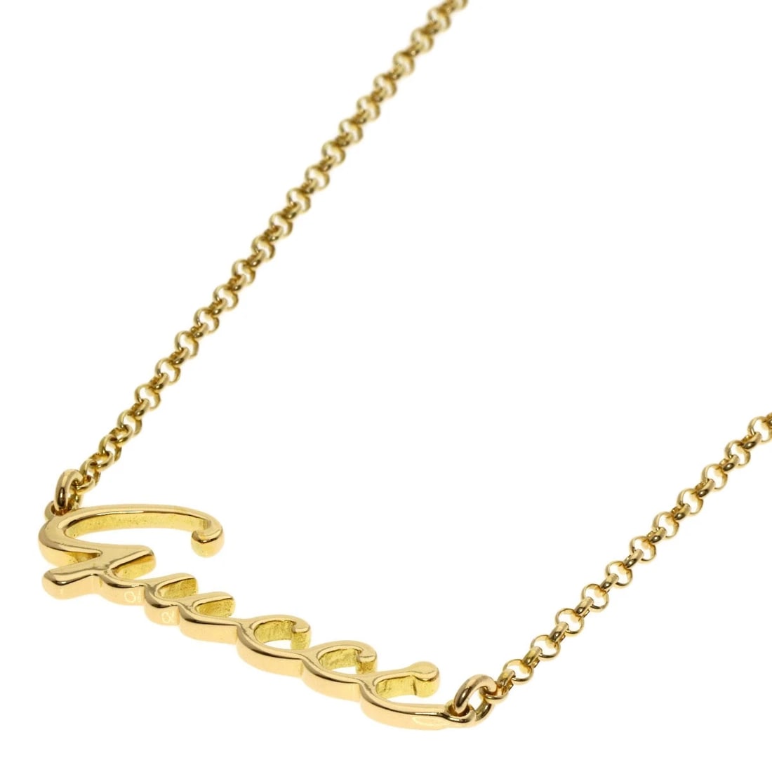 GUCCI NECKLACE K18 YELLOW GOLD: GUCCI Necklace K18 Yellow Gold Brand: GUCCI Type/Style: Necklace Material: K18 Yellow Gold Color: Gold Size: Chain Length:14.2inch/36cm Chain Width:0.8inch/2.1mm Top Size:0.4inch/11x36.9x2.0mm Acc