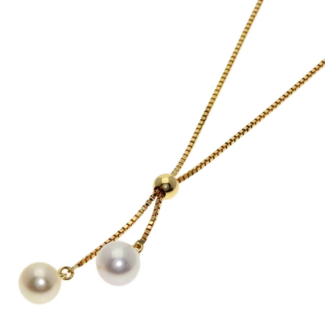 TASAKI PEARL PEARL NECKLACE K18 YELLOW GOLD: TASAKI Pearl Pearl Necklace K18 Yellow Gold Brand: TASAKI Type/Style: Necklace Material: K18 Yellow Gold Color: Gold Size: Stone Size:0.2inch/6.3-6.7mm Chain Length:18.1inch/46cm Chain Width:0.4inch/0