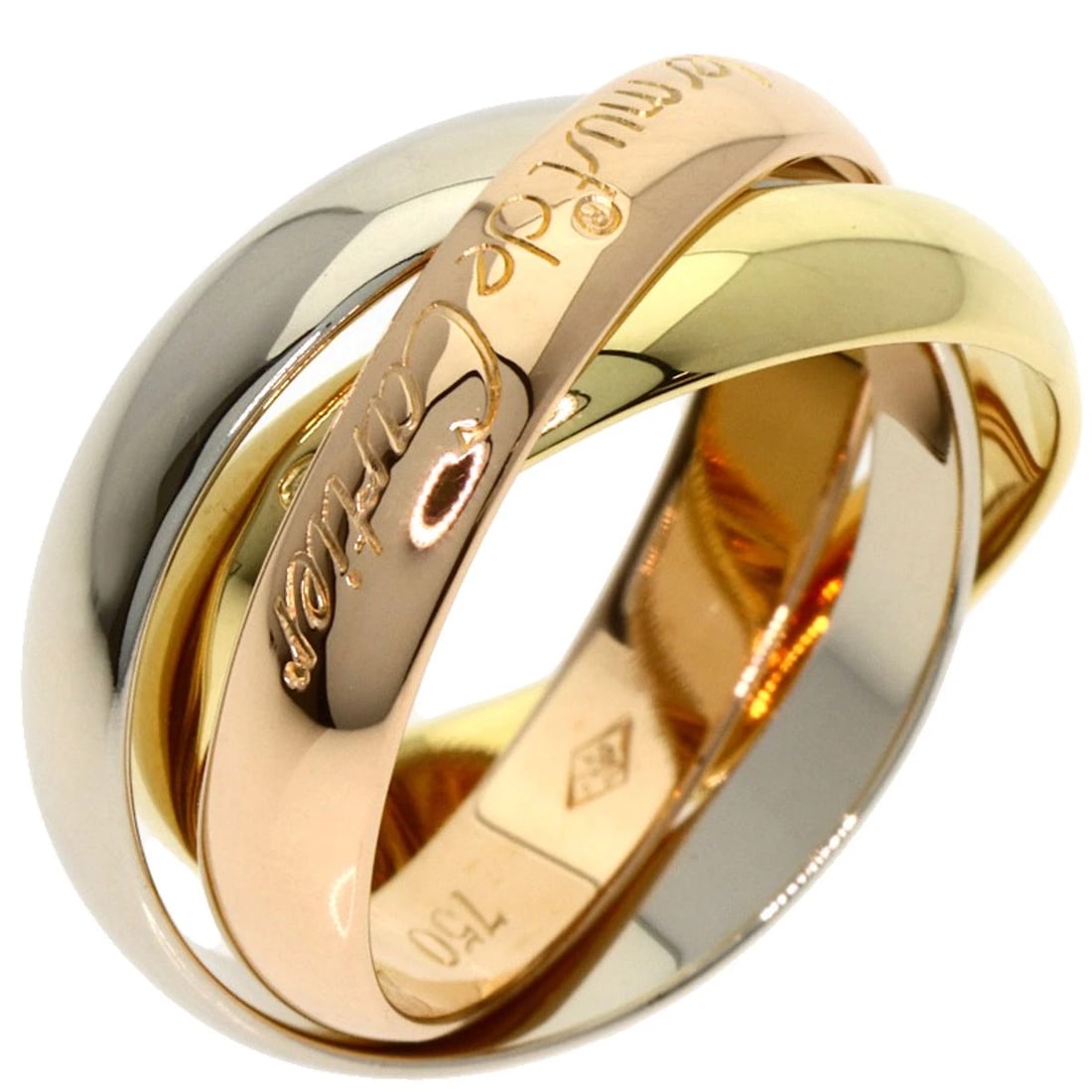 CARTIER RING K18 YELLOW GOLD 18K PINK GOLD K18 WHITE: CARTIER Ring K18 Yellow Gold 18K Pink Gold K18 White Brand: CARTIER Type/Style: Ring Material: K18 Yellow Gold/18K Pink Gold/K18 White Gold Color: Gold Size: 4.5(US) Accessories: None Acce