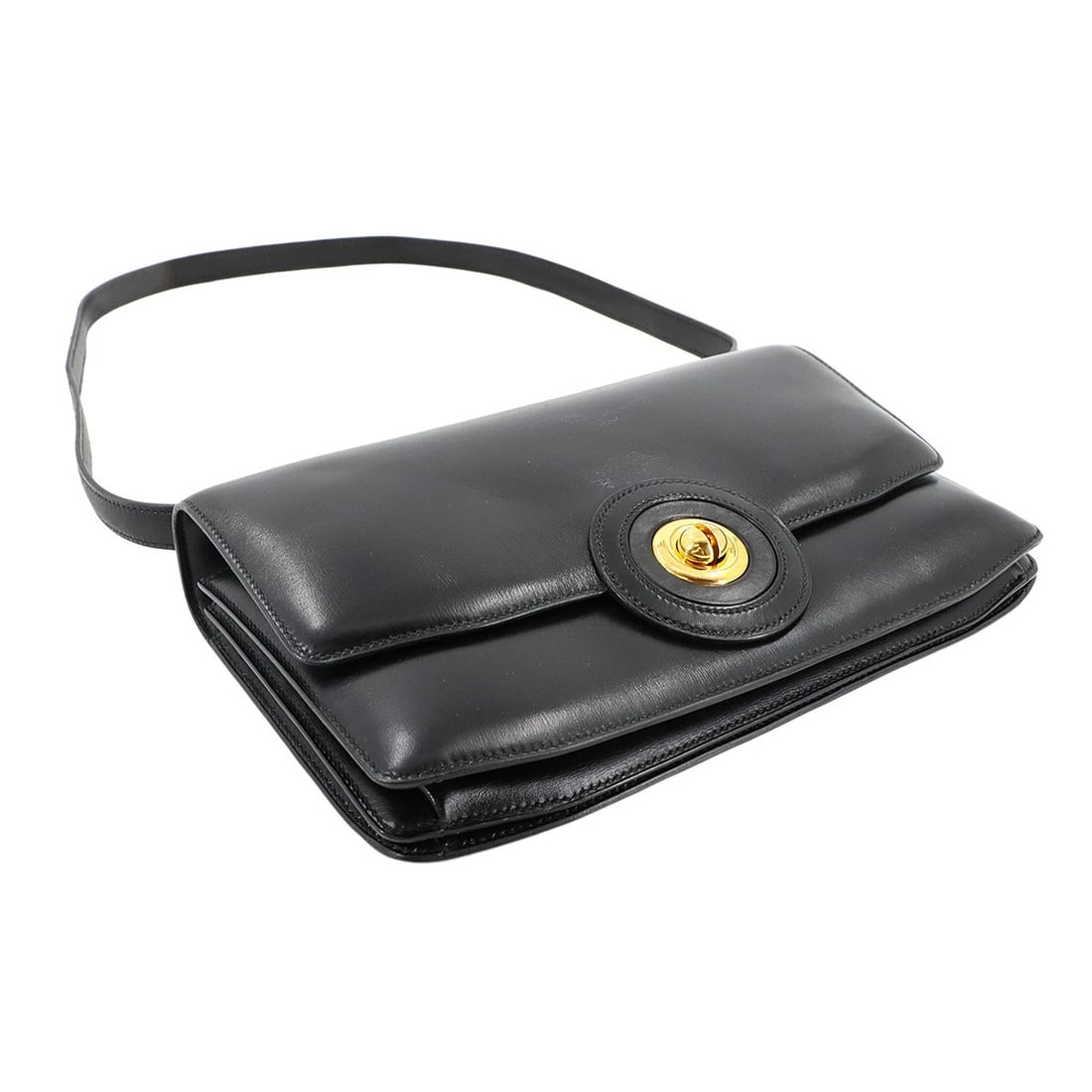 HERMES SHOULDER BAG BOX CALF LEATHER - 4
