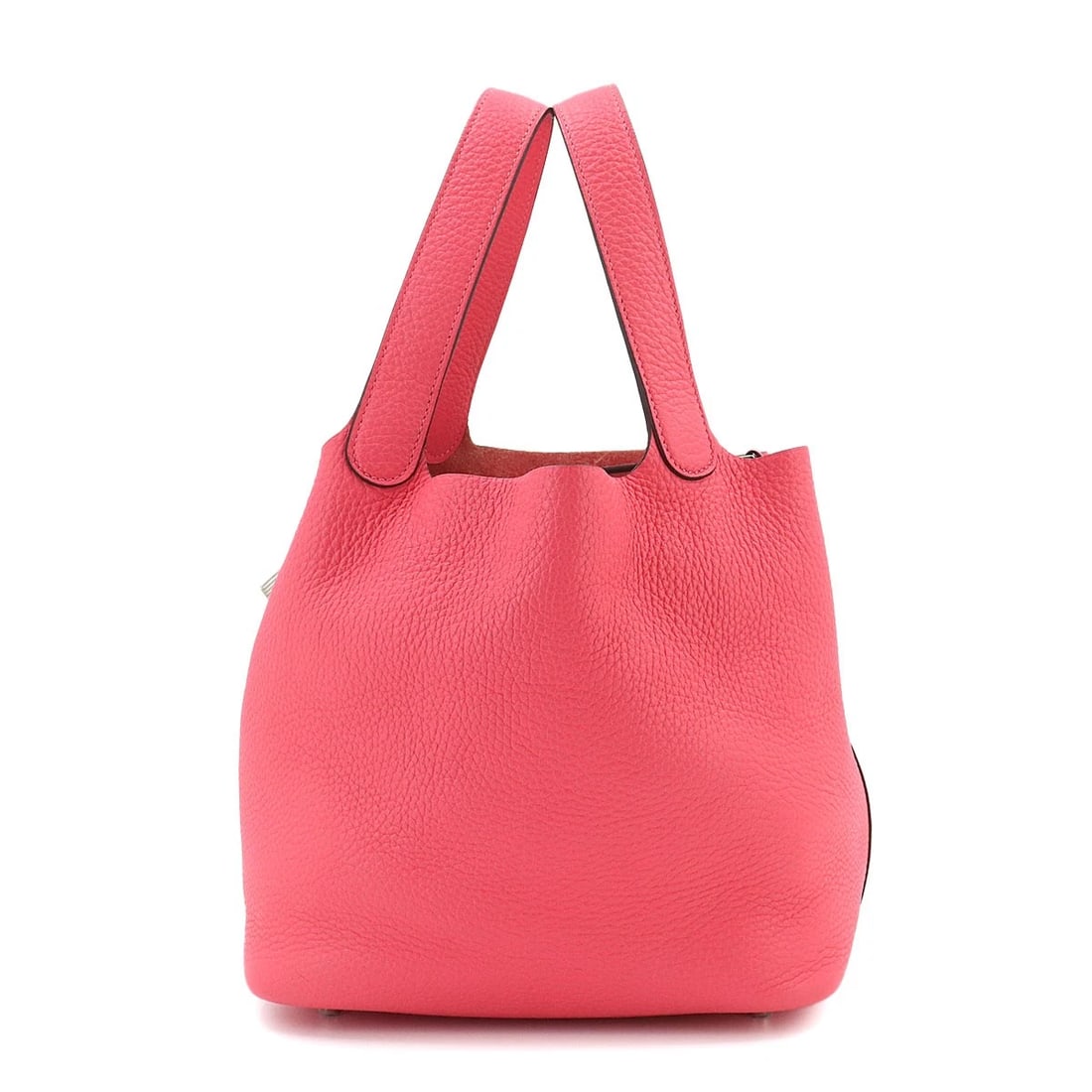 HERMES PICOTIN LOCK MM HAND BAG: HERMES Picotin Lock MM Hand Bag Brand: HERMES Type/Style: Hand Bag Material: Taurillon Clemence Color: Rose Azalee Size: W 8.66 inch, H 8.86 inch, D 6.89 inch Accessories: None Accessories