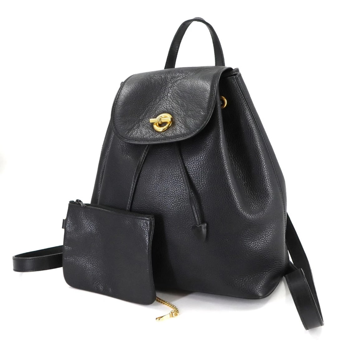CELINE BACKPACK LEATHER BLACK - 2