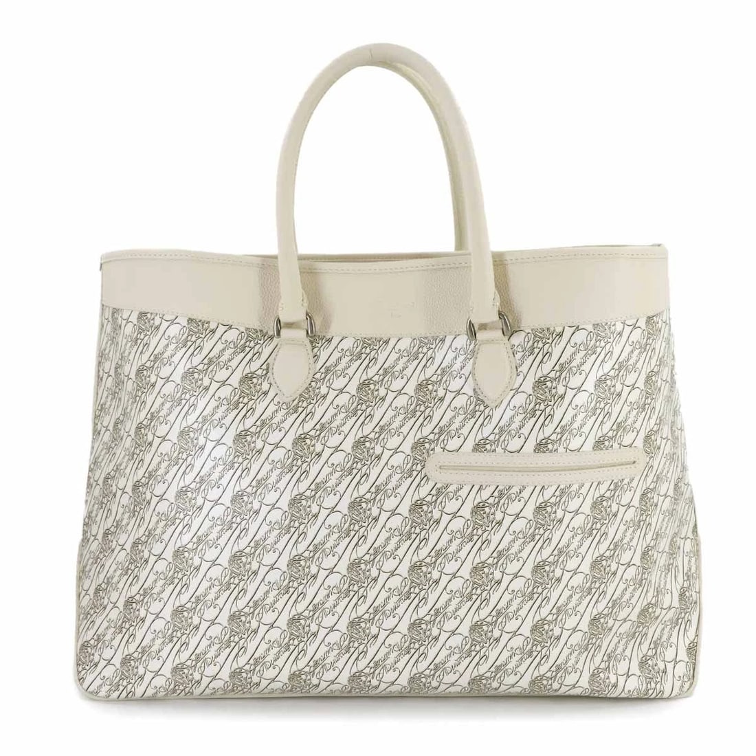 BERLUTI TOUJOURS TOTE BAG TOILE MARBEUF: Berluti Toujours Tote Bag Toile Marbeuf Brand: Berluti Type/Style: Tote Bag Material: Toile Marbeuf Canvas , Leather Color: White Size: W 19.29 inch, H 14.17 inch, D 6.10 inch Accessories: None