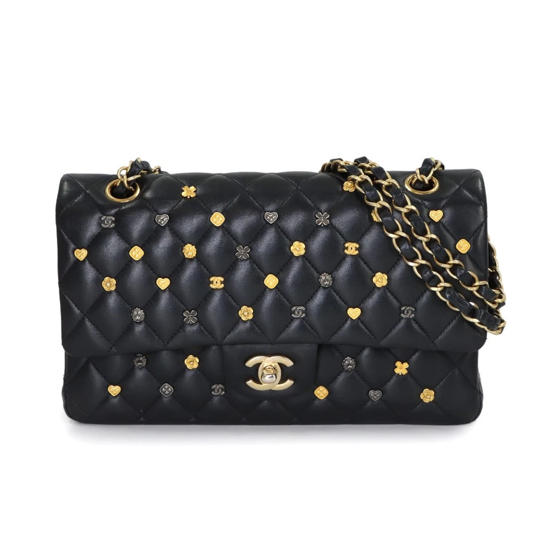 CHANEL MATELASSE CHAIN SHOULDER BAG LEATHER BLACK: CHANEL Matelasse Chain Shoulder Bag Leather Black Brand: CHANEL Type/Style: Shoulder Bag Material: Leather Color: Black Size: W 9.84 inch, H 5.91 inch, D 2.56 inch Accessories: None Accessories