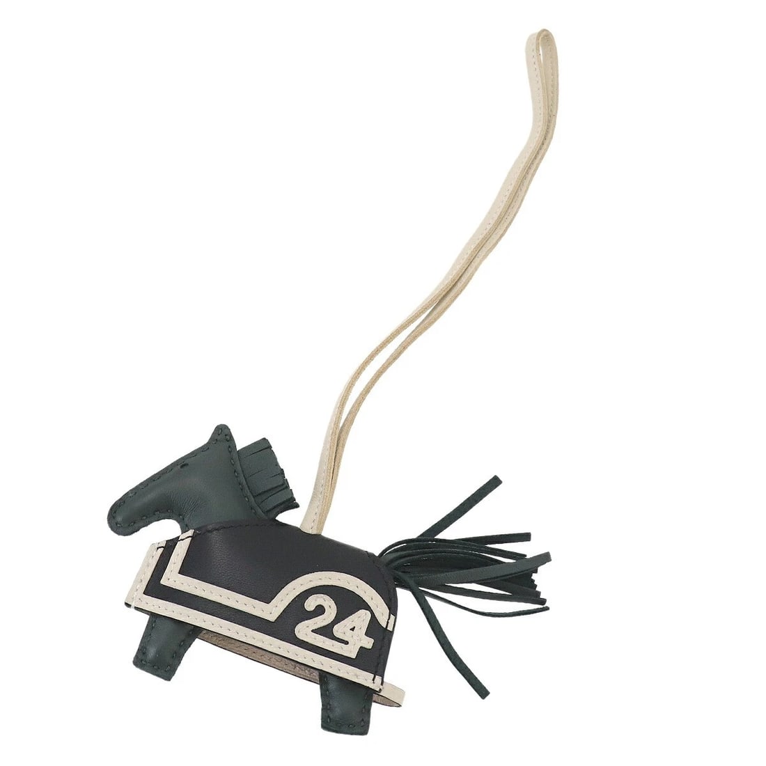 HERMES RODEO ROBEO PM BAG: HERMES Rodeo Robeo PM Bag Brand: HERMES Type/Style: Bag Charm Material: Agneau Milo , Swift Color: Vert Mangrove , Black , Craie Size: W4.9 x H2.8 inch strap: 7.5inch Accessories: None Accessories