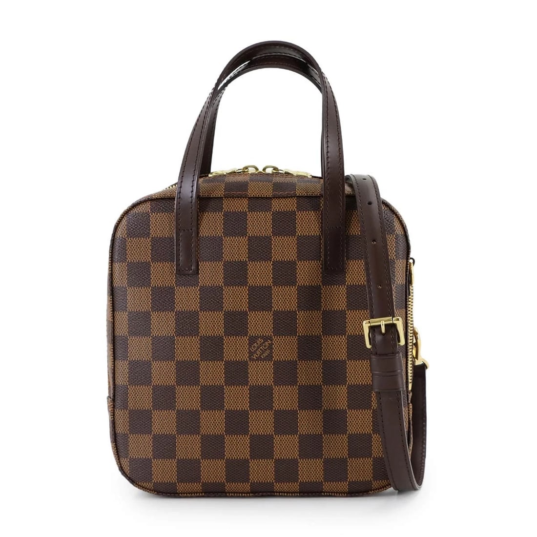 LOUIS VUITTON DAMIER SPONTINI HAND SHOULDER BAG: LOUIS VUITTON Damier Spontini Hand Shoulder Bag Brand: LOUIS VUITTON Type/Style: Hand Bag / Shoulder Bag Material: Damier Canvas Color: Ebene Size: W 7.87 inch, H 8.07 inch, D 2.95 inch Accessorie