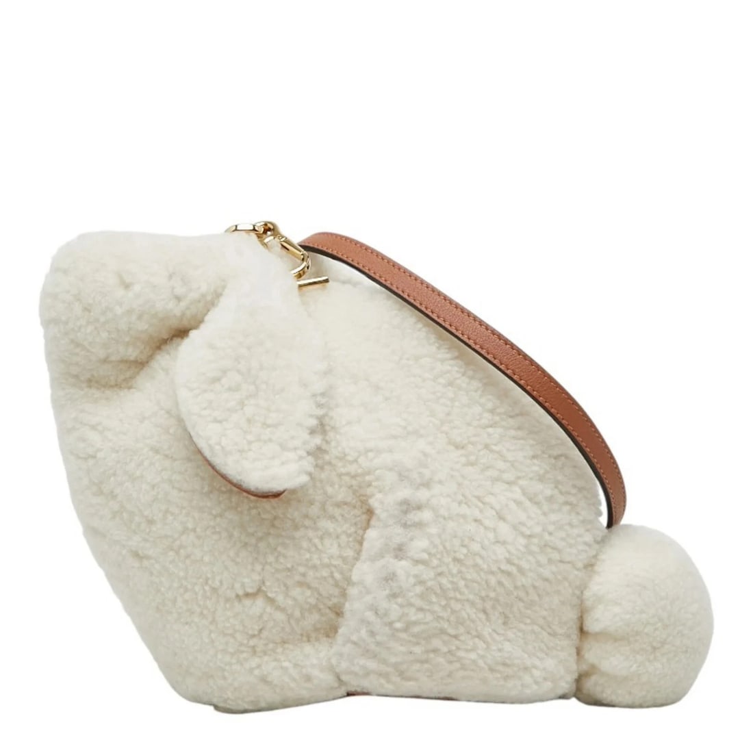 LOEWE BUNNY MINI SHOULDER BAG CROSSBODY: Loewe Bunny Mini Shoulder Bag Crossbody Brand: Loewe Type/Style: Shoulder bag Material: Leather Color: Off-white Size: (HxWxD) 16cm x 17cm x 10cm / 6.29'' x 6.69'' x 3.93'' Accessories: None <