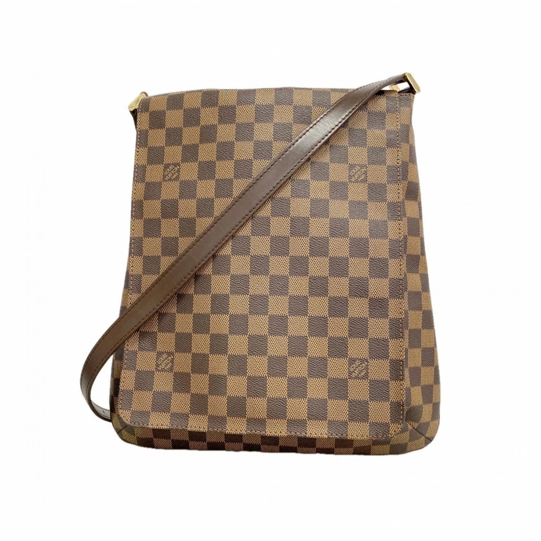 LOUIS VUITTON DAMIER MUSETTE SHOULDER BAG: Louis Vuitton Damier Musette Shoulder Bag Brand: Louis Vuitton Type/Style: Shoulder bag Material: none Color: Ebene Size: (HxWxD) 38cm x 32cm x 3cm / 14.96'' x 12.59'' x 1.18'' Accessories: None <