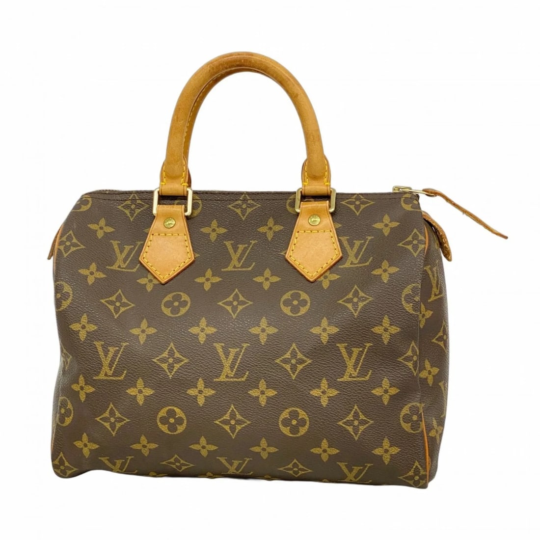 LOUIS VUITTON MONOGRAM SPEEDY 25 HANDBAG: Louis Vuitton Monogram Speedy 25 Handbag Brand: Louis Vuitton Type/Style: Handbag Material: none Color: Brown Size: (HxWxD) 19cm x 26cm x 15cm / 7.48'' x 10.23'' x 5.9'' Accessories: None