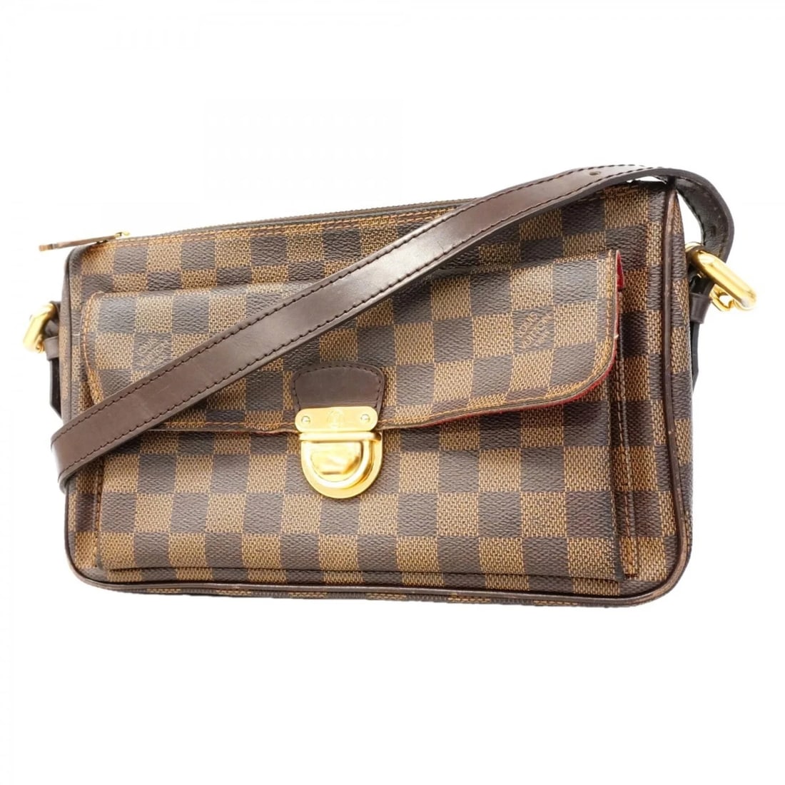 LOUIS VUITTON DAMIER RAVELLO GM SHOULDER BAG: Louis Vuitton Damier Ravello GM Shoulder Bag Brand: Louis Vuitton Type/Style: Shoulder bag Material: Color: Ebene Size: 15.5cm x 25.5cm x 8cm / 6.1'' x 10.03'' x 3.14'' Accessories: None A