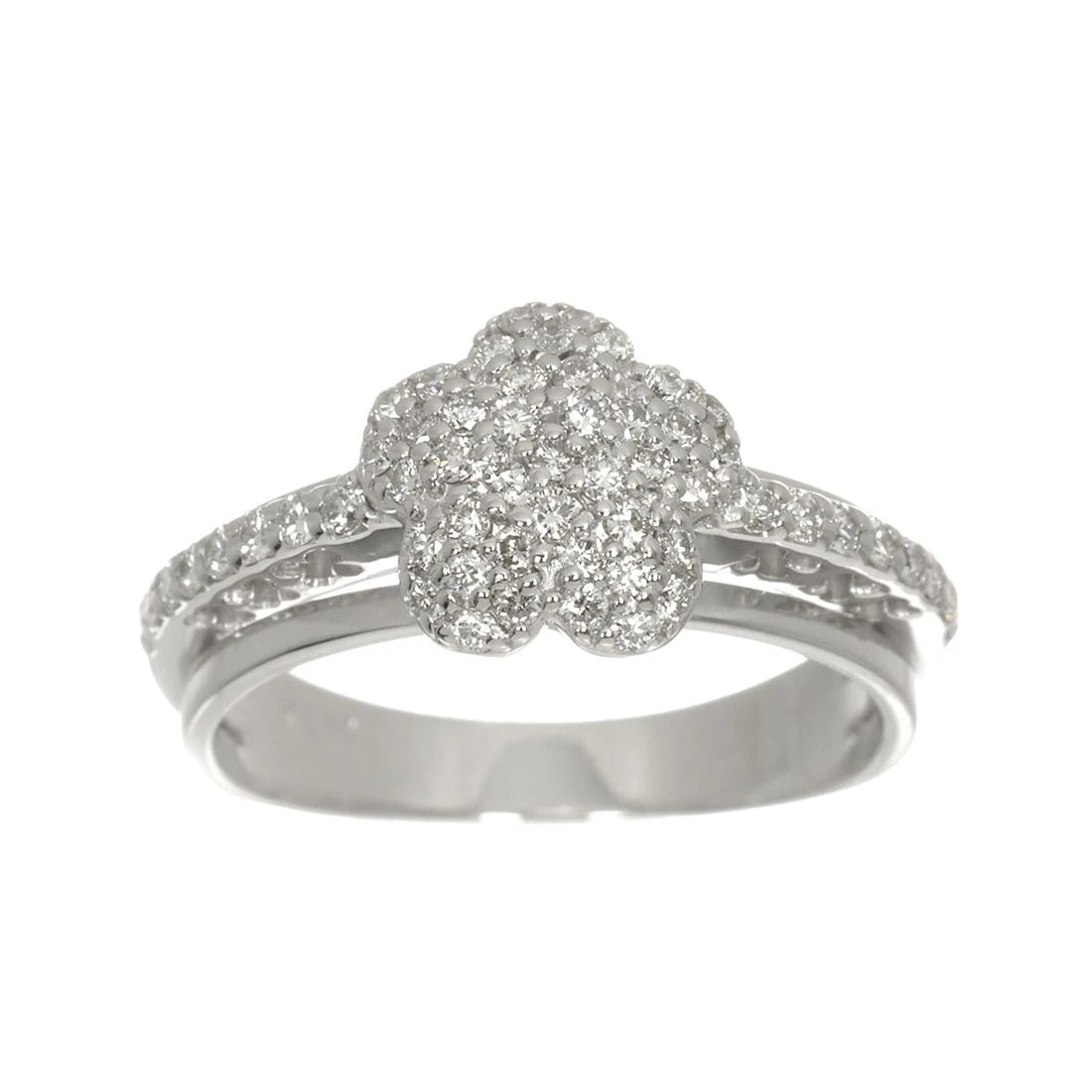 PONTE VECCHIO DIAMOND RING 18K WG 750: Ponte Vecchio Diamond Ring 18K WG 750 Brand: Ponte Vecchio Type/Style: Ring Material: 750 White Gold Main Stone Natural Color: White Gold Size: 6.5-6.75(US) Accessories: None Accessories Notice: When