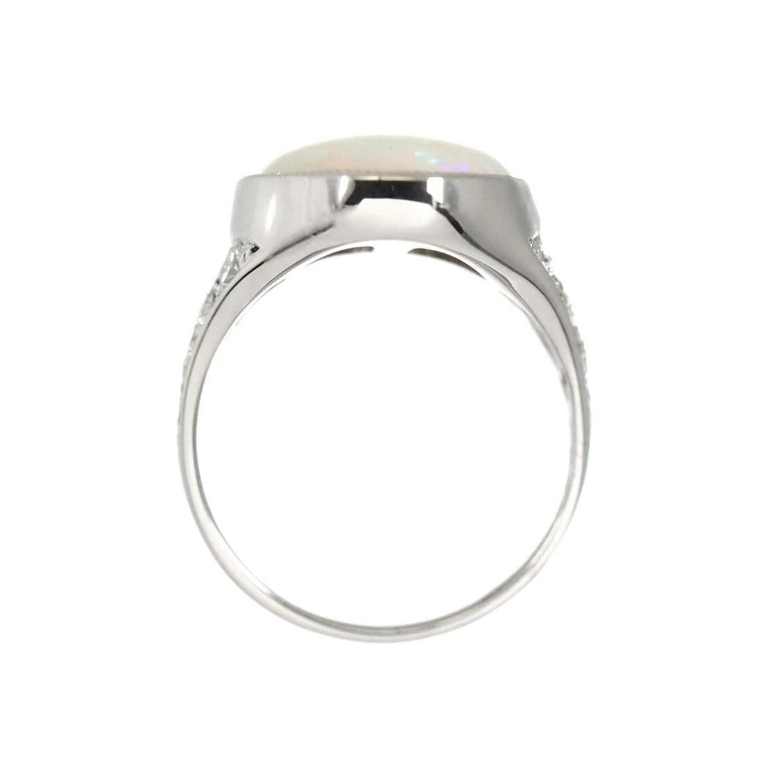 OPAL DIAMOND RING PT PLATINUM - 4