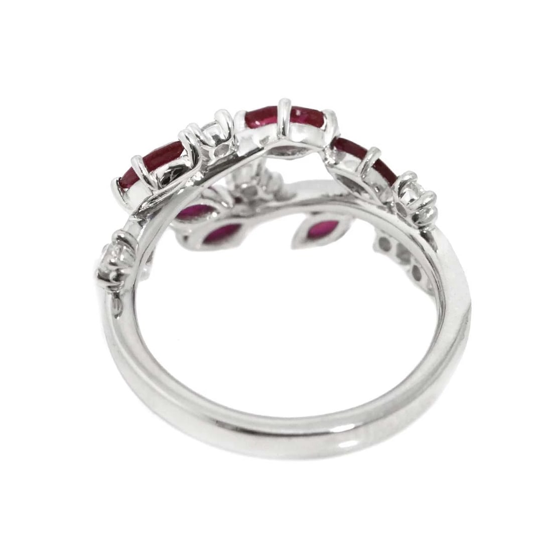 RUBY DIAMOND RING 18K WG - 4