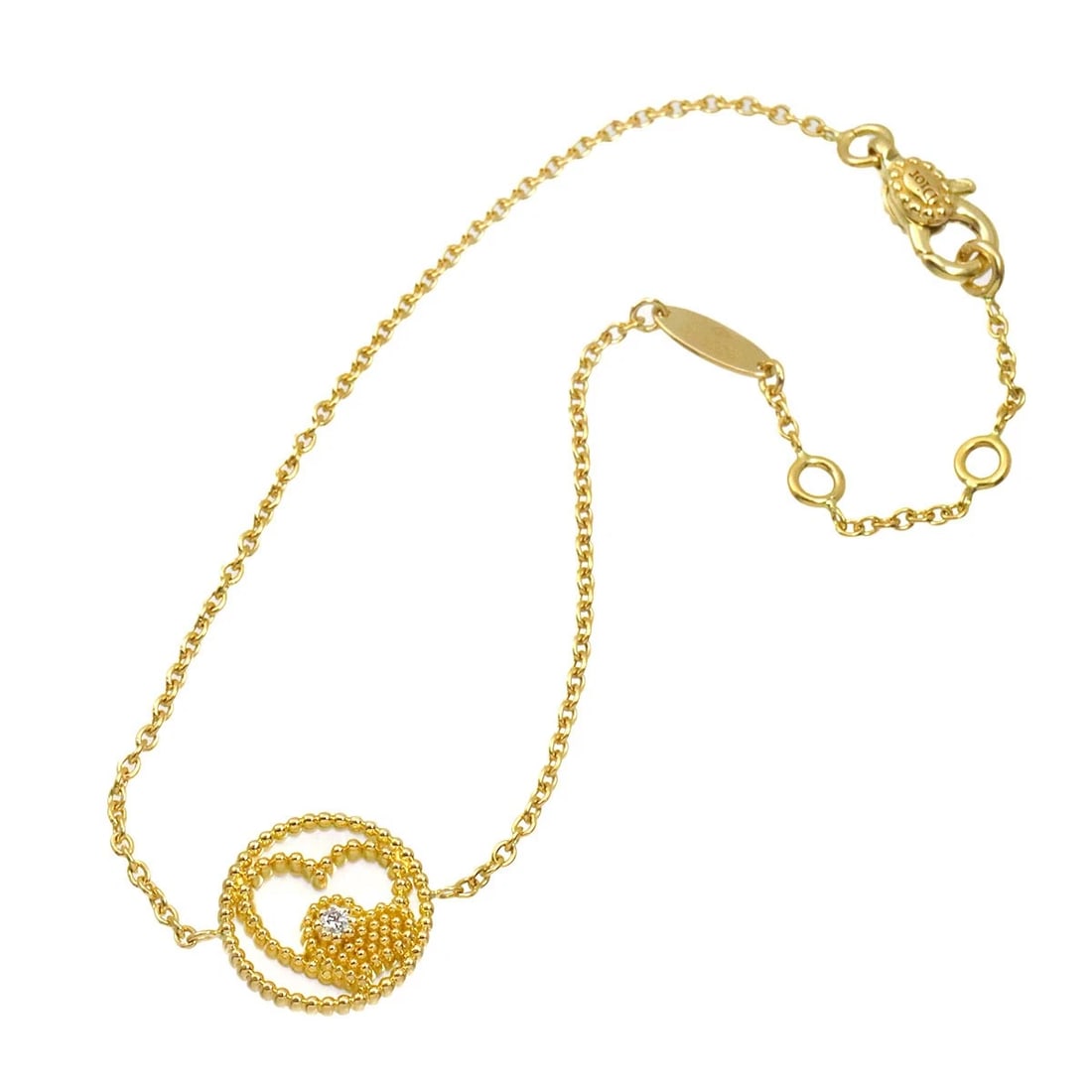CHRISTIAN DIOR ROSE DES VENTS MOP DIAMOND HEART BRACELET (1 of 2)