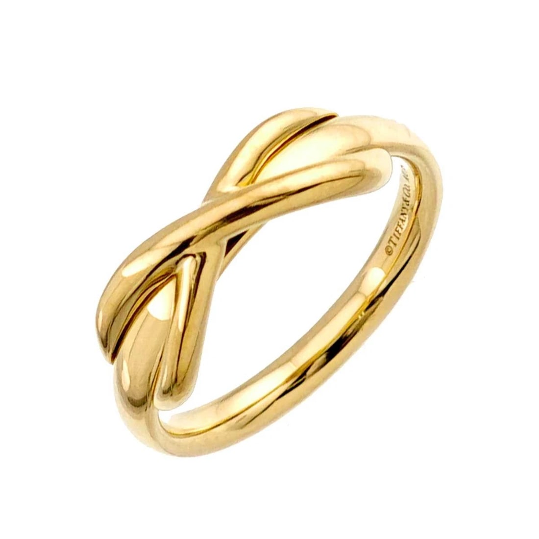 TIFFANY CO. INFINITY RING 18K YG YELLOW GOLD 750: TIFFANY Co. Infinity Ring 18K YG Yellow Gold 750 Brand: TIFFANY Co. Type/Style: Ring Material: 750 Yellow Gold Color: Yellow Gold Size: 4.5(US) Accessories: None Accessories Notice: When purchasing