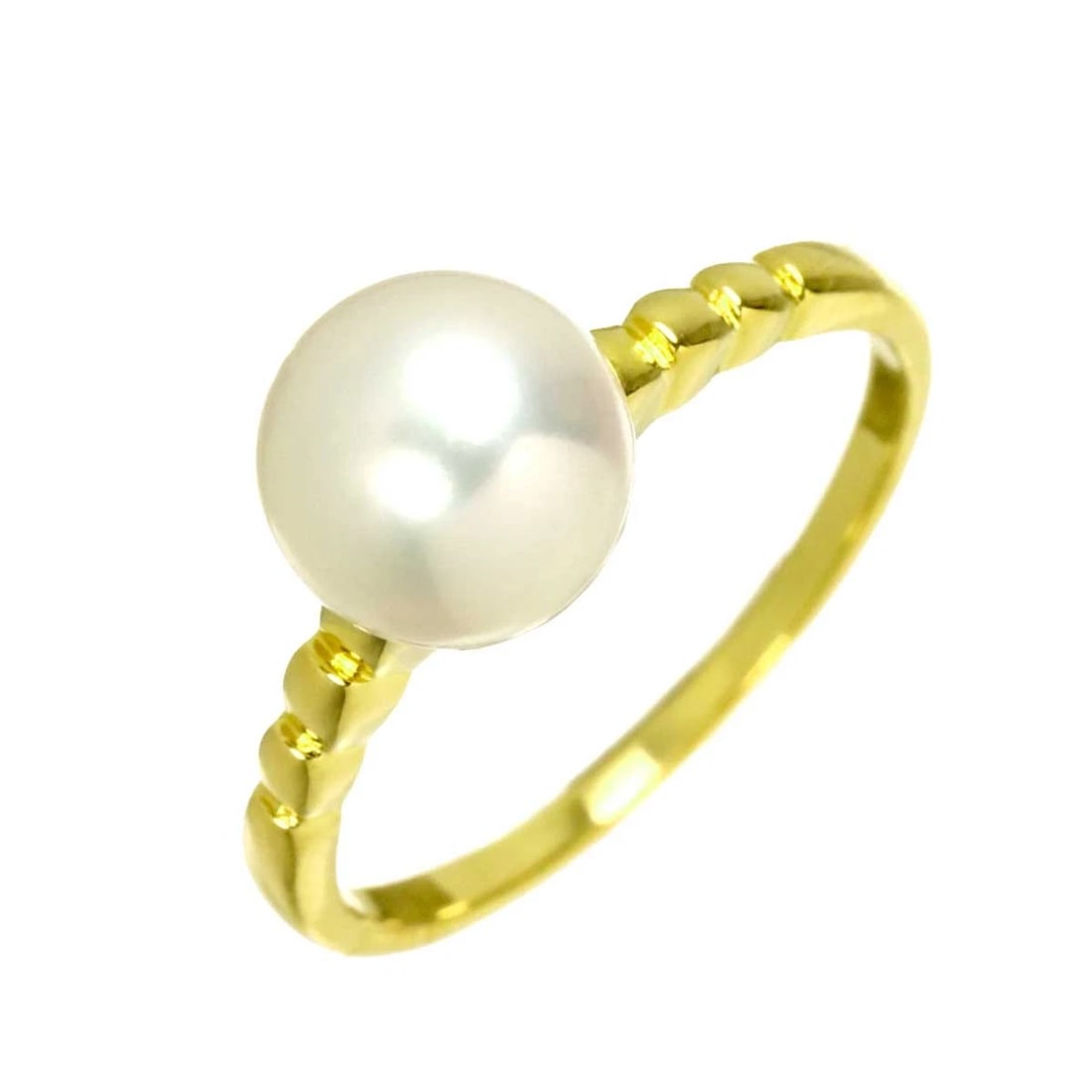 MIKIMOTO AKOYA PEARL RING 18K YG 750: MIKIMOTO Akoya Pearl Ring 18K YG 750 Brand: MIKIMOTO Type/Style: Ring Material: 750 Yellow Gold Main Stone Akoya Pearl Color: Yellow Gold Size: 4.75-5(US) Accessories: None Accessories Notice: When