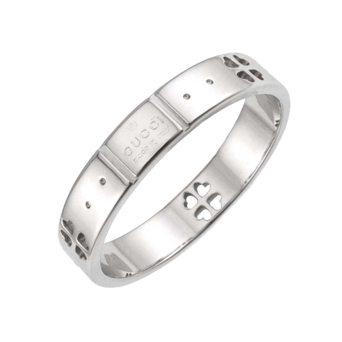 GUCCI ICON RING 18K WG WHITE GOLD 750: GUCCI Icon Ring 18K WG White Gold 750 Brand: GUCCI Type/Style: Ring Material: 750 White Gold Color: White Gold Size: 18 8-8.25(US) Accessories: None Accessories Notice: When purchasing pre-owned