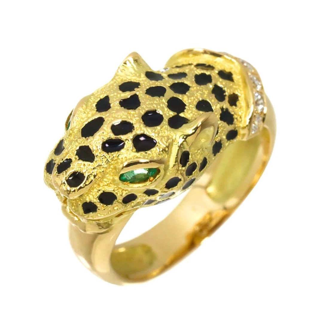 EMERALD DIAMOND RING 18K YG 750 (1 of 7)