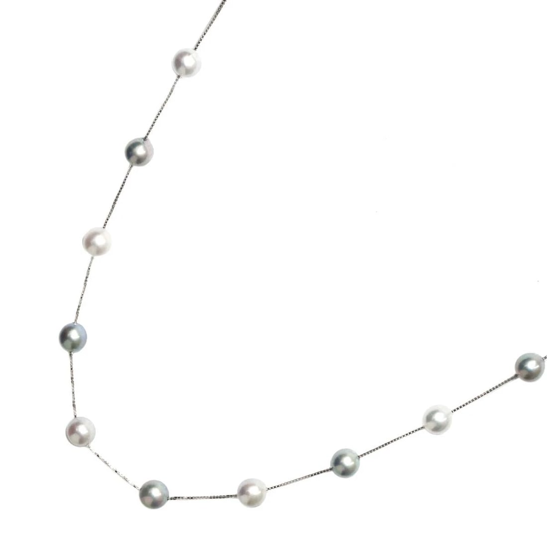 TASAKI AKOYA PEARL LONG NECKLACE 18K WHITE GOLD 750: TASAKI Akoya Pearl Long Necklace 18K White Gold 750 Brand: TASAKI Type/Style: Necklace Material: 750 White Gold Main Stone Akoya Pearl Color: White Gold Size: internal circumference of the chain:32.7i