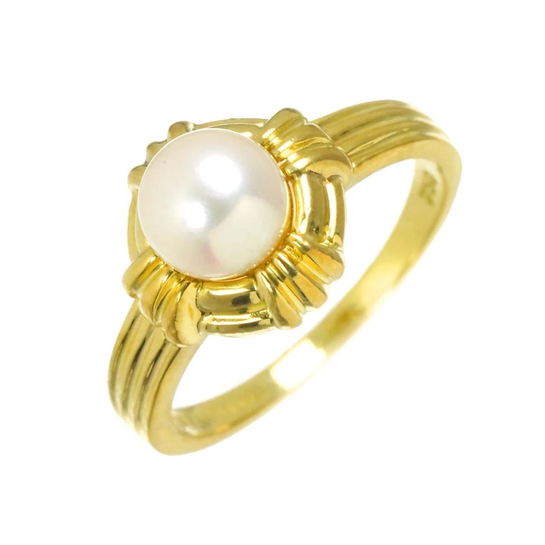 TIFFANY CO. AKOYA PEARL RING 18K YG 750: TIFFANY Co. Akoya Pearl Ring 18K YG 750 Brand: TIFFANY Co. Type/Style: Ring Material: 750 Yellow Gold Main Stone Akoya Pearl Color: Yellow Gold Size: 5-5.25(US) Accessories: None Accessori