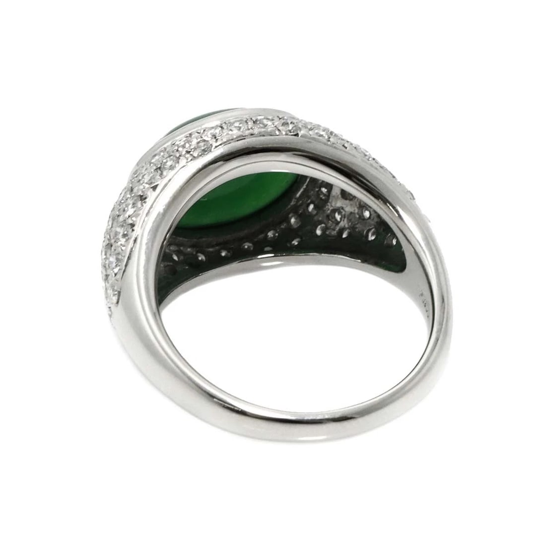 JADE DIAMOND RING PT PLATINUM - 5