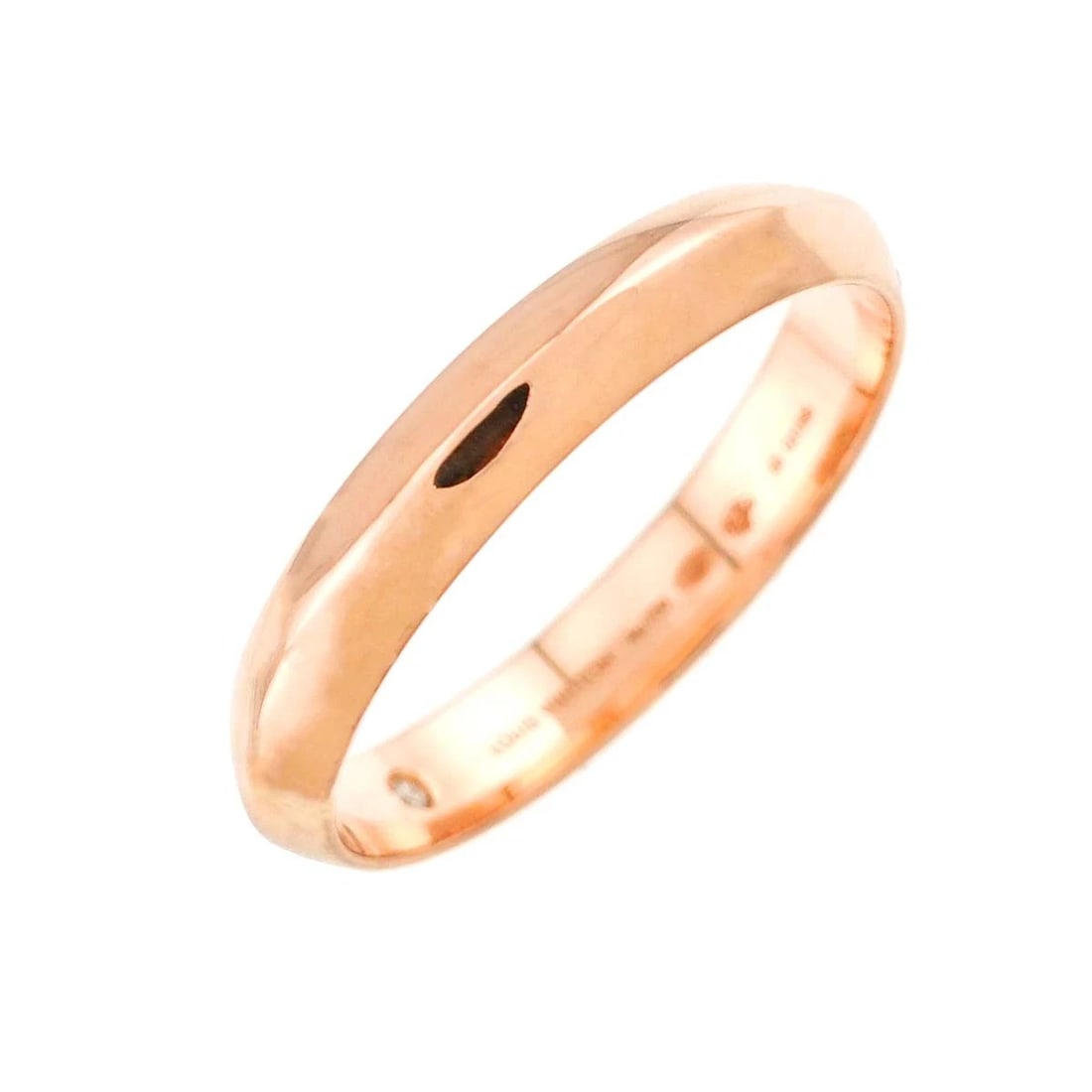LOUIS VUITTON LV DIAMOND RING 18K PG 750: LOUIS VUITTON LV Diamond Ring 18K PG 750 Brand: LOUIS VUITTON Type/Style: Ring Material: 750 Pink Gold Main Stone Natural Color: Pink Gold Size: 10-10.25(US) Accessories: None Accessories Notice: