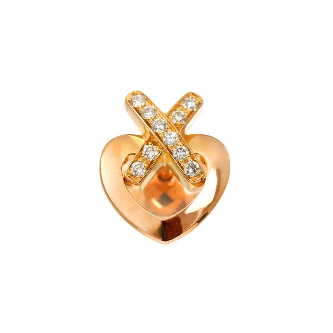 CHAUMET LIENS DIAMOND EARRING PIERCED 18K PG: CHAUMET Liens Diamond Earring Pierced 18K PG Brand: CHAUMET Type/Style: Earrings Material: 750 Pink Gold Main Stone Natural Color: Pink Gold Size: W8.7 x H10.6 mm Accessories: None Accesso