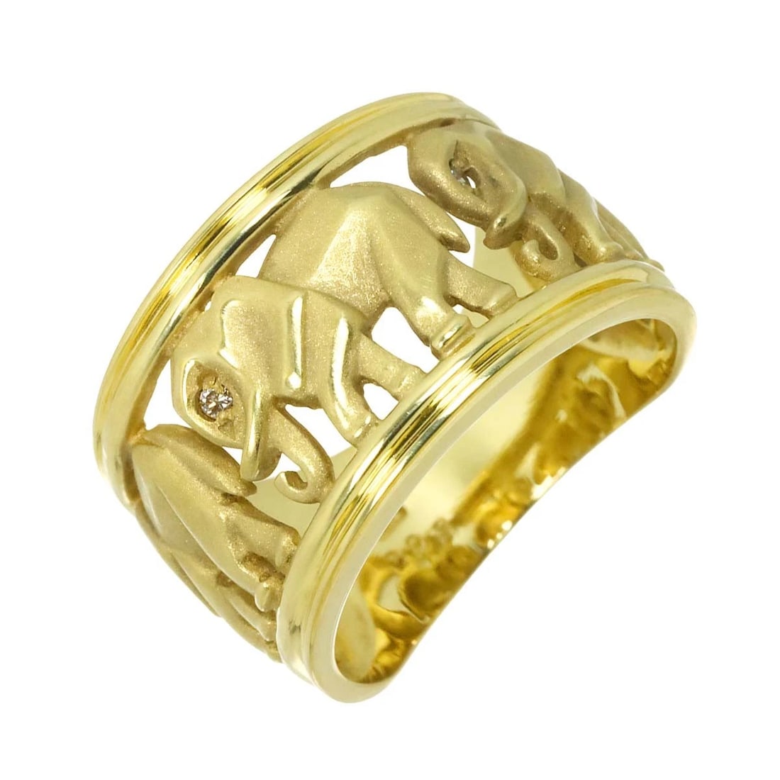 DIAMOND RING 18K YG YELLOW GOLD 750: Diamond Ring 18K YG Yellow Gold 750 Brand: Unbranded Type/Style: Ring Material: 750 Yellow Gold Main Stone Natural Color: Yellow Gold Size: 6(US) Accessories: None Accessories Notice: When